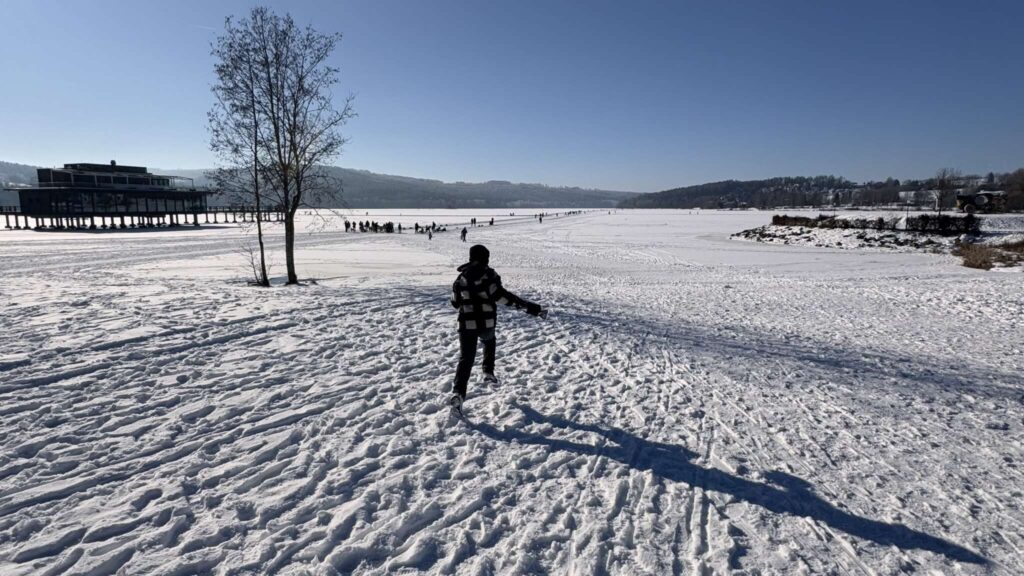 Eislaufen in Lipno